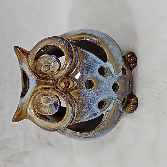 Ceramic Fat Belly Owl Tea Light Figurine 5"x6” - Picture 1 of 4